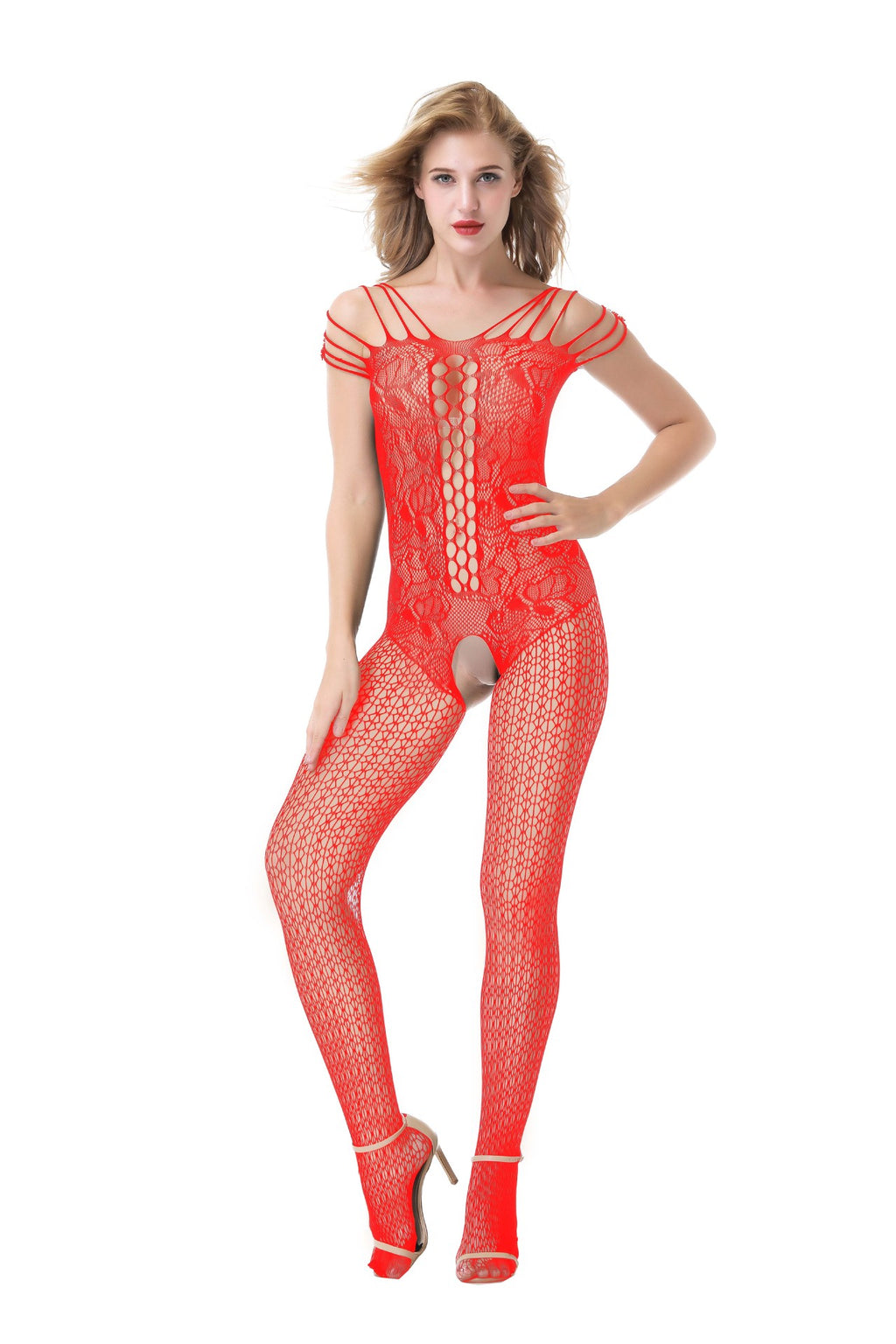 Full Coverage Fishnet Bodystocking - One Piece Plus Size Hosiery