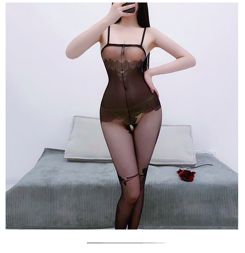 Mesh Bodysuit Set - Complete Outfit with Accessories
