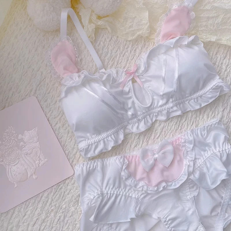 Sweet Bunny Dreams Kawaii Bralette - Wire-Free Comfort Set