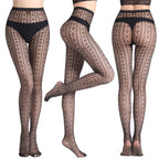 Fishnet Jacquard Pantyhose Set - Sleepwear Combo