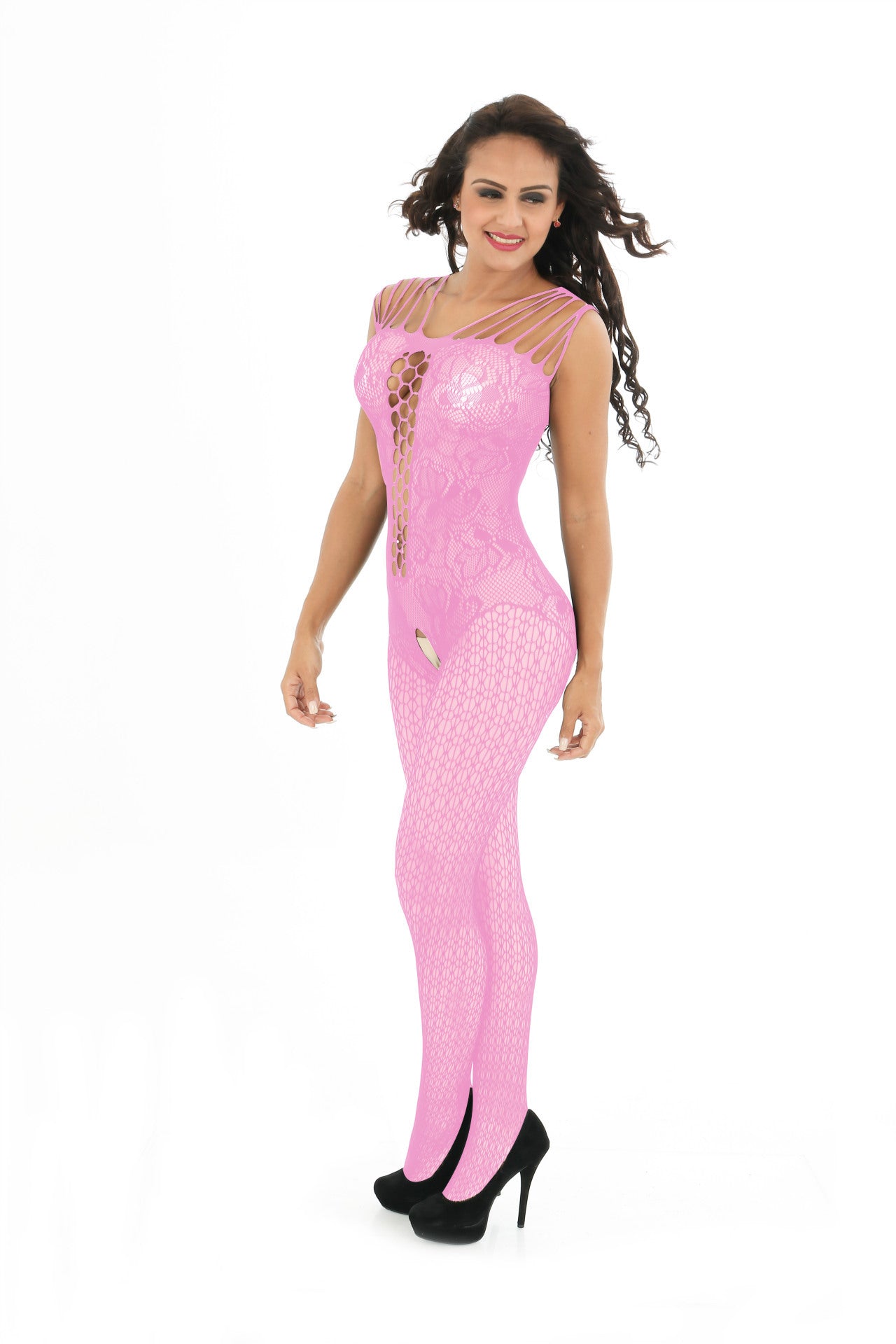 Full Coverage Fishnet Bodystocking - One Piece Plus Size Hosiery