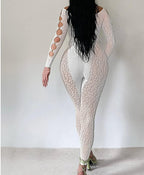 Leopard Print Jacquard Bodysuit - Animal Print Set