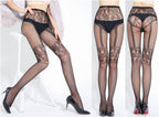 Fishnet Jacquard Pantyhose Set - Sleepwear Combo