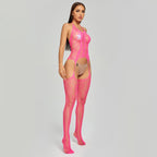 One-Piece Mesh Stockings Pajamas - Comfortable Sleepwear
