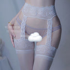 Lace Garter Stockings - Ultra-Thin Pantyhose One-Piece