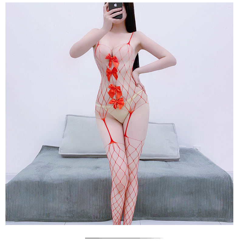 Mesh Bodysuit Set - Complete Outfit with Accessories