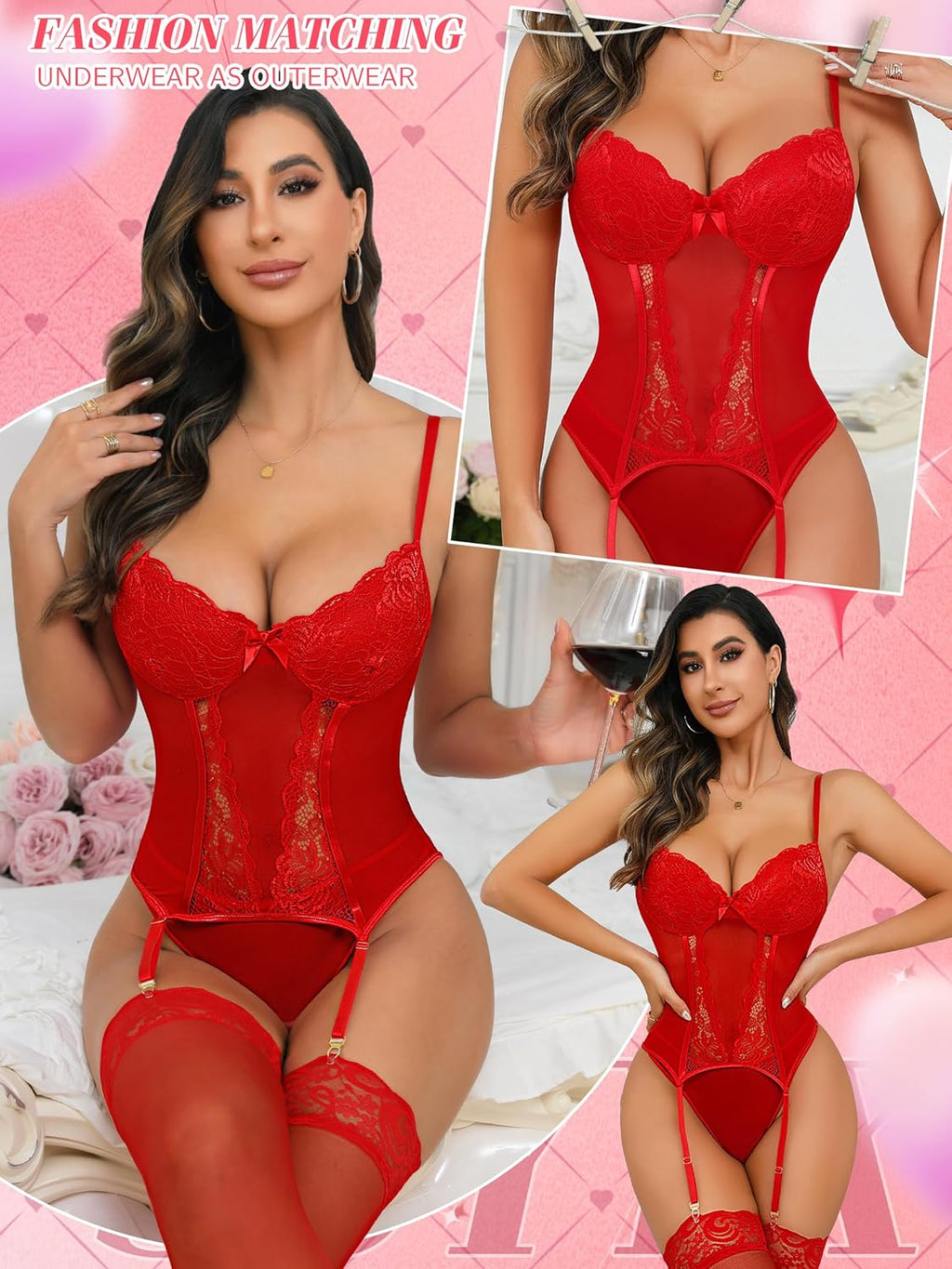 Full Coverage Fishnet Bodystocking - Attached Stockings