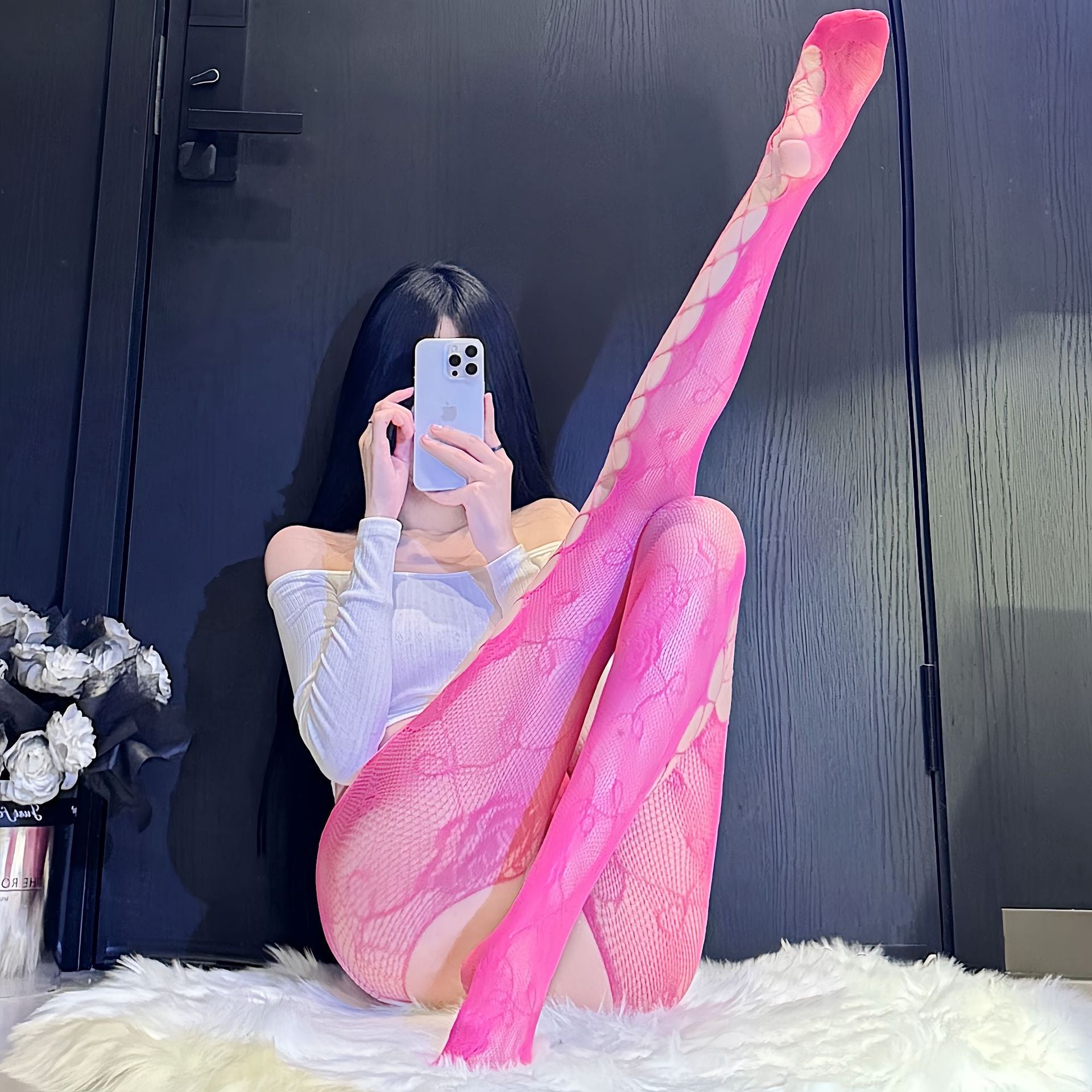 Lace Stockings Set - Garter Style Hosiery