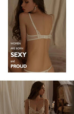 Parisian Whisper French Lace Set - Ultra-Thin Underwire Bra
