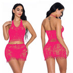 Tassel Bodycon Dress - Halter Neck Hollow Out Design