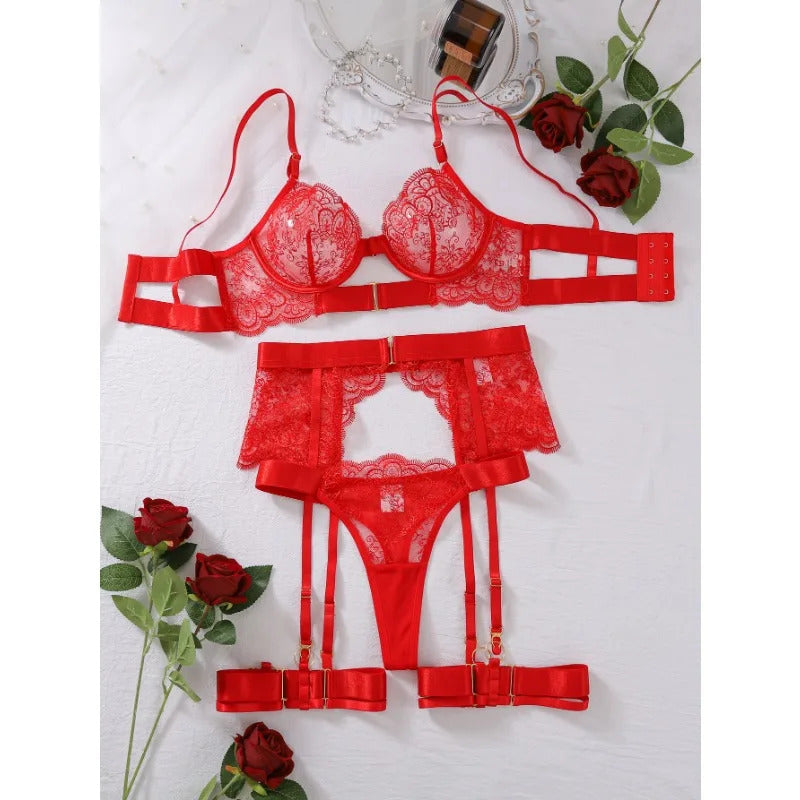 Lolita Dreams Sheer Lace Set - Romantic Bra and Panty