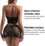 Fishnet Bodysuit Lingerie Set - Mesh Teddy Babydoll