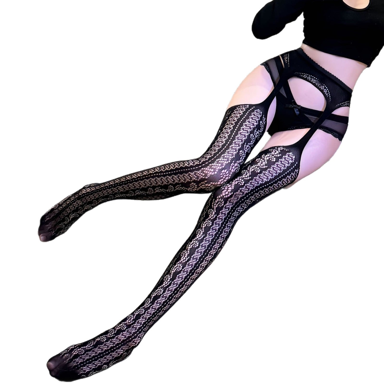 Lace Garter Belt Stockings - Over-the-Knee Long Tube Hosiery