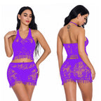 Tassel Bodycon Dress - Halter Neck Hollow Out Design