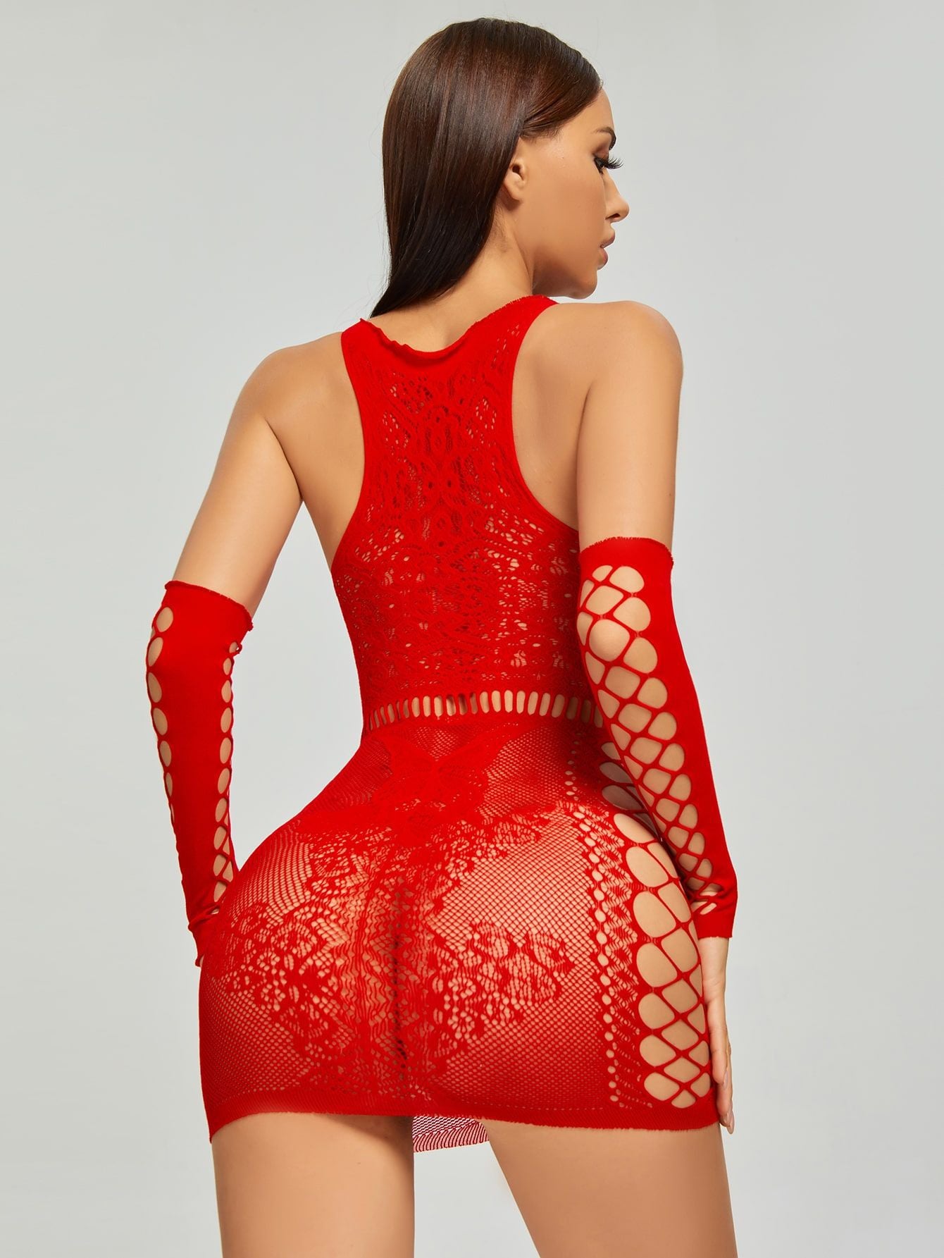 Plus Size Mesh Dress - Butterfly Sleeve Sleepwear