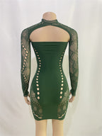 Round Neck Mesh Bodysuit - Strapless Shawl Style