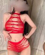 Striped Two Piece Lingerie Set - Bralette and Panty