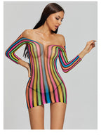 Bodycon Mesh Nightdress - One-Piece Sleepwear