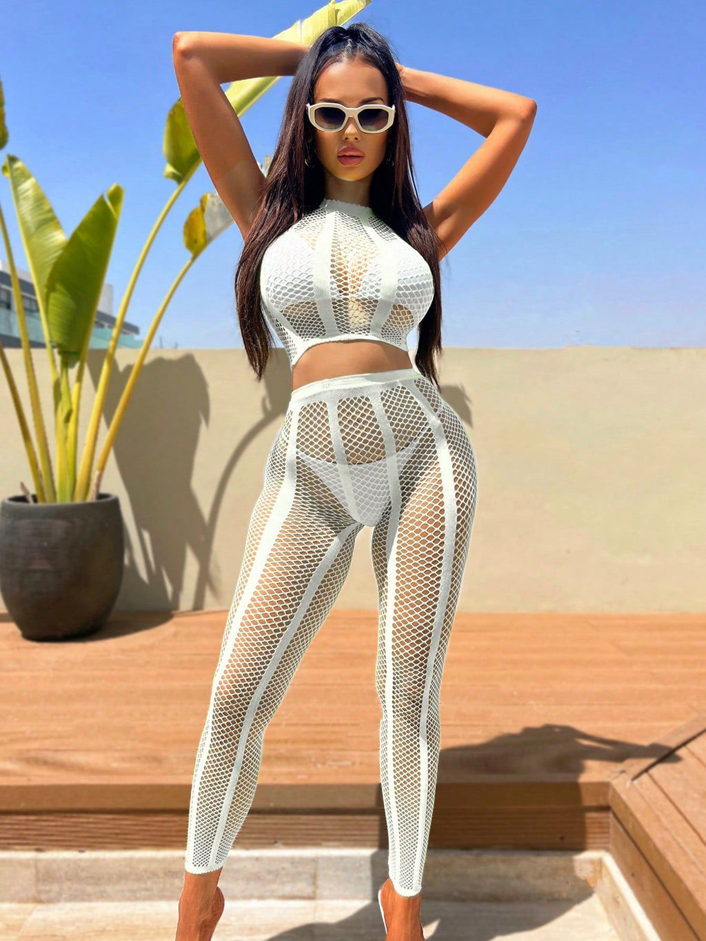 Romantic Mesh Lingerie Set - Sheer Two Piece Intimate Apparel