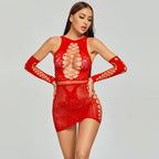 Plus Size Mesh Dress - Butterfly Sleeve Sleepwear