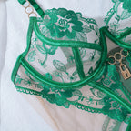 Ethereal Dreams Sheer Tulle Set - Delicate Lace Ensemble