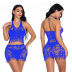 Tassel Bodycon Dress - Halter Neck Hollow Out Design