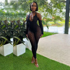 Halter Chain Bodysuit - Backless Design